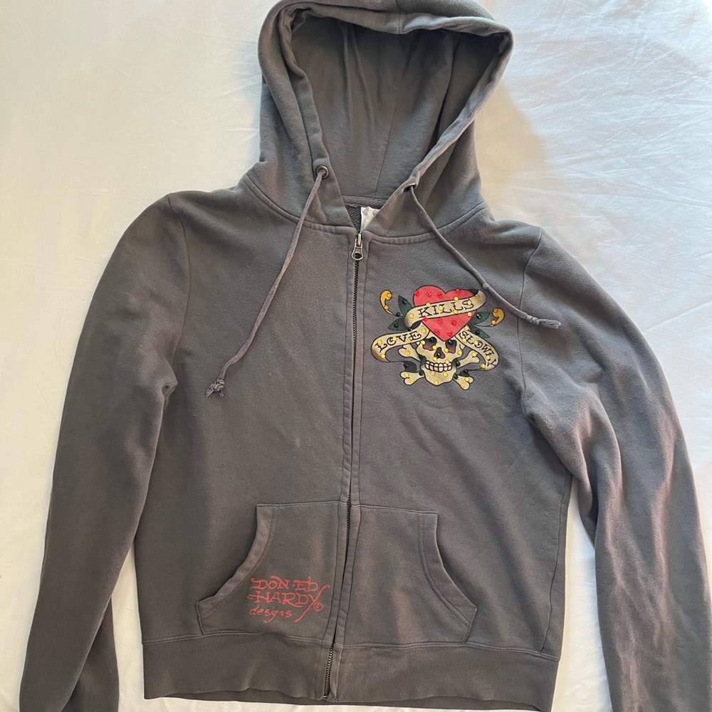 Ed hardy zip up